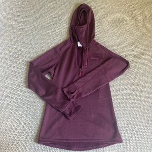 Patagonia R1 fleece quarter zip hoody, XS, light balsamic